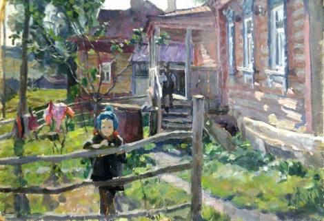 Этюд к картине «Детский сад. В деревне»