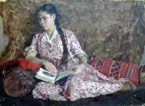 Картина «Девушка, читающая на диване»